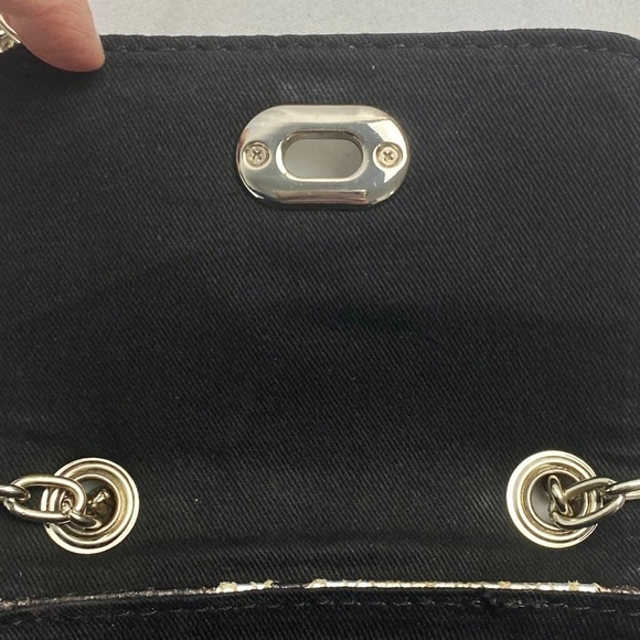 BANANA REPUBLIC Long Chain Crossbody Shoulder Leather Mini Bag in Metallic - Picture 5 of 7